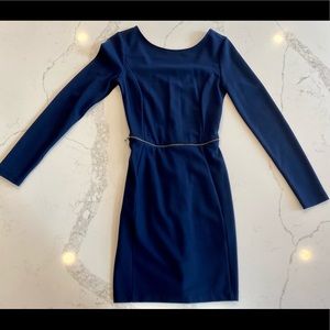 navy blue business dress